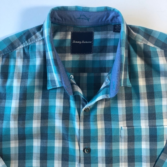 TOMMY Bahama Xtra Large Plaid Long Sleeve Shirt - Picture 4 of 8